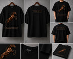 TRENDISH Consistency black oversized T-shirt front back model and detail views