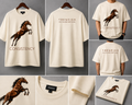 TRENDISH Consistency off-white oversized T-shirt front back model and detail views