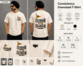 TRENDISH Nirbhau Nirvair off white oversized T-shirt front and back