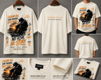 TRENDISH Dream Big No Risk No Story off white T-shirt